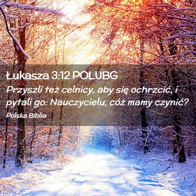 Picture 02 - Łukasza 3:12 POLUBG - Przyszli też celnicy, aby się ochrzcić, i - Bible Verse Picture