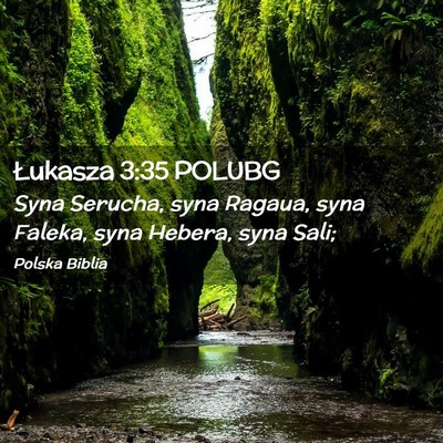 Picture 02 - Łukasza 3:35 POLUBG - Syna Serucha, syna Ragaua, syna Faleka, syna - Bible Verse Picture