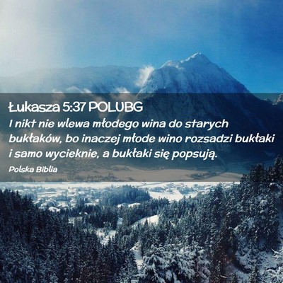 Picture 02 - Łukasza 5:37 POLUBG - I nikt nie wlewa młodego wina do starych - Bible Verse Picture
