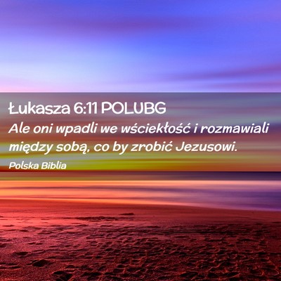 Picture 02 - Łukasza 6:11 POLUBG - Ale oni wpadli we wściekłość i rozmawiali - Bible Verse Picture