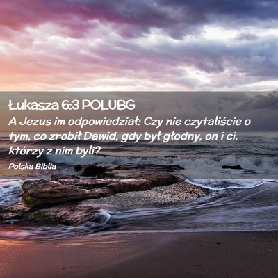 Picture 02 - Łukasza 6:3 POLUBG - A Jezus im odpowiedział: Czy nie czytaliście o - Bible Verse Picture
