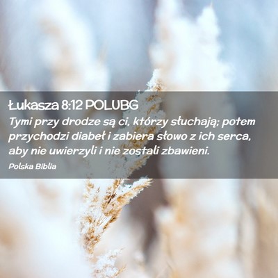 Picture 02 - Łukasza 8:12 POLUBG - Tymi przy drodze są ci, którzy słuchają; - Bible Verse Picture