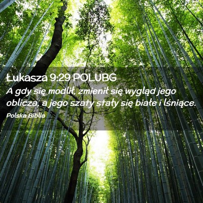 Picture 02 - Łukasza 9:29 POLUBG - A gdy się modlił, zmienił się wygląd jego - Bible Verse Picture