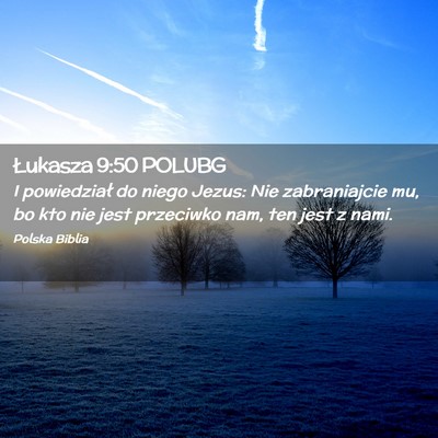 Picture 02 - Łukasza 9:50 POLUBG - I powiedział do niego Jezus: Nie zabraniajcie - Bible Verse Picture
