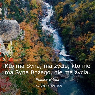 Picture 03 - 1 Jana 5:12 POLUBG - Kto ma Syna, ma życie, kto nie ma Syna Bożego, - Bible Verse Picture