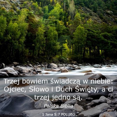 Picture 03 - 1 Jana 5:7 POLUBG - Trzej bowiem świadczą w niebie: Ojciec, Słowo - Bible Verse Picture