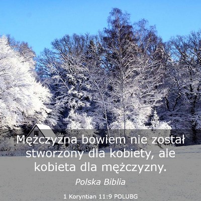 Picture 03 - 1 Koryntian 11:9 POLUBG - Mężczyzna bowiem nie został stworzony dla - Bible Verse Picture