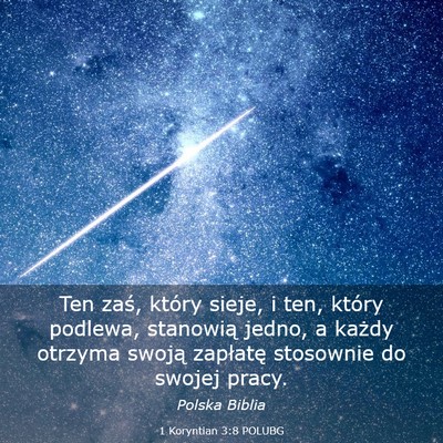 Picture 03 - 1 Koryntian 3:8 POLUBG - Ten zaś, który sieje, i ten, który podlewa, - Bible Verse Picture