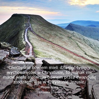 Picture 03 - 1 Koryntian 4:15 POLUBG - Choćbyście bowiem mieli dziesięć tysięcy - Bible Verse Picture