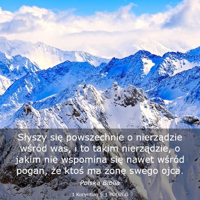 Picture 03 - 1 Koryntian 5:1 POLUBG - Słyszy się powszechnie o nierządzie wśród - Bible Verse Picture
