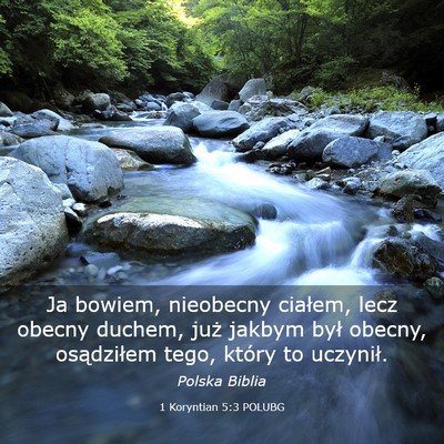 Picture 03 - 1 Koryntian 5:3 POLUBG - Ja bowiem, nieobecny ciałem, lecz obecny duchem, - Bible Verse Picture