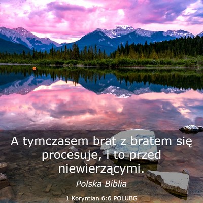 Picture 03 - 1 Koryntian 6:6 POLUBG - A tymczasem brat z bratem się procesuje, i to - Bible Verse Picture