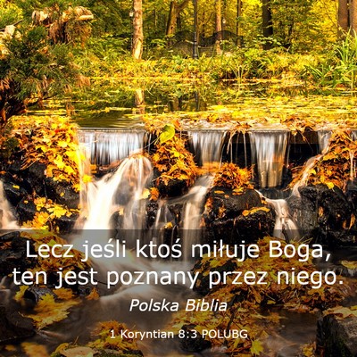 Picture 03 - 1 Koryntian 8:3 POLUBG - Lecz jeśli ktoś miłuje Boga, ten jest poznany - Bible Verse Picture