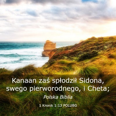 Picture 03 - 1 Kronik 1:13 POLUBG - Kanaan zaś spłodził Sidona, swego - Bible Verse Picture