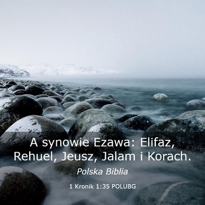 Picture 03 - 1 Kronik 1:35 POLUBG - A synowie Ezawa: Elifaz, Rehuel, Jeusz, Jalam i - Bible Verse Picture