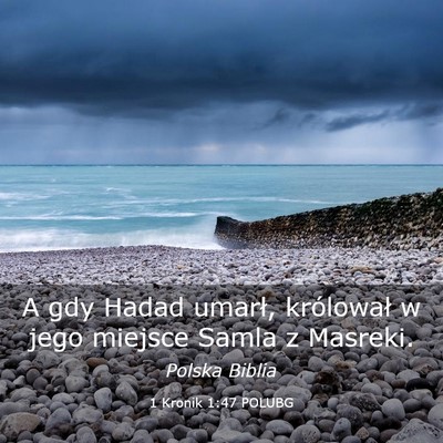 Picture 03 - 1 Kronik 1:47 POLUBG - A gdy Hadad umarł, królował w jego miejsce - Bible Verse Picture