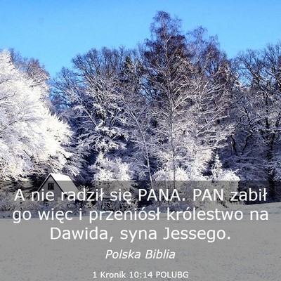Picture 03 - 1 Kronik 10:14 POLUBG - A nie radził się PANA. PAN zabił go więc i - Bible Verse Picture