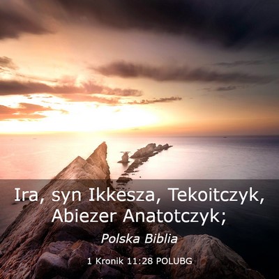 Picture 03 - 1 Kronik 11:28 POLUBG - Ira, syn Ikkesza, Tekoitczyk, Abiezer - Bible Verse Picture