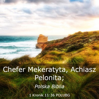 Picture 03 - 1 Kronik 11:36 POLUBG - Chefer Mekeratyta, Achiasz - Bible Verse Picture