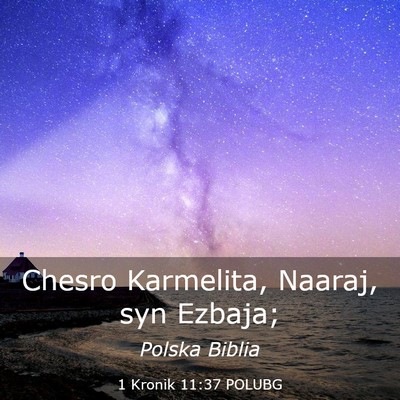 Picture 03 - 1 Kronik 11:37 POLUBG - Chesro Karmelita, Naaraj, syn - Bible Verse Picture