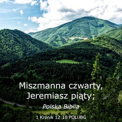 Picture 03 - 1 Kronik 12:10 POLUBG - Miszmanna czwarty, Jeremiasz - Bible Verse Picture