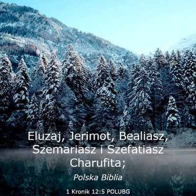 Picture 03 - 1 Kronik 12:5 POLUBG - Eluzaj, Jerimot, Bealiasz, Szemariasz i - Bible Verse Picture