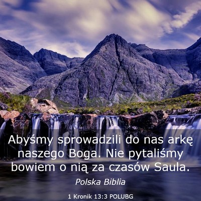 Picture 03 - 1 Kronik 13:3 POLUBG - Abyśmy sprowadzili do nas arkę naszego Boga. - Bible Verse Picture
