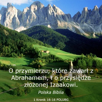 Picture 03 - 1 Kronik 16:16 POLUBG - O przymierzu, które zawarł z Abrahamem, i o - Bible Verse Picture