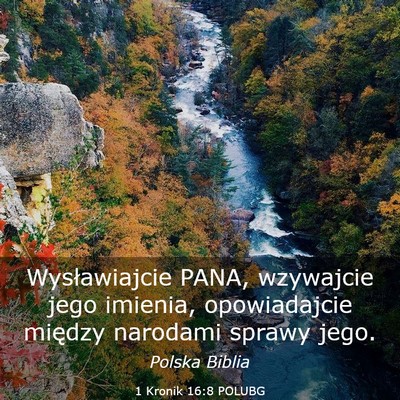 Picture 03 - 1 Kronik 16:8 POLUBG - Wysławiajcie PANA, wzywajcie jego imienia, - Bible Verse Picture