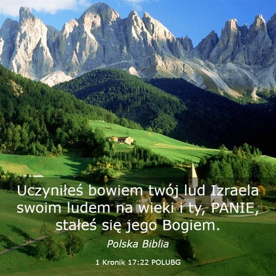 Picture 03 - 1 Kronik 17:22 POLUBG - Uczyniłeś bowiem twój lud Izraela swoim ludem - Bible Verse Picture