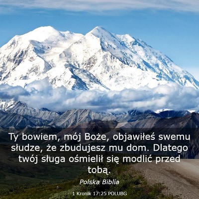 Picture 03 - 1 Kronik 17:25 POLUBG - Ty bowiem, mój Boże, objawiłeś swemu słudze, - Bible Verse Picture