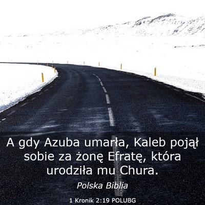 Picture 03 - 1 Kronik 2:19 POLUBG - A gdy Azuba umarła, Kaleb pojął sobie za - Bible Verse Picture