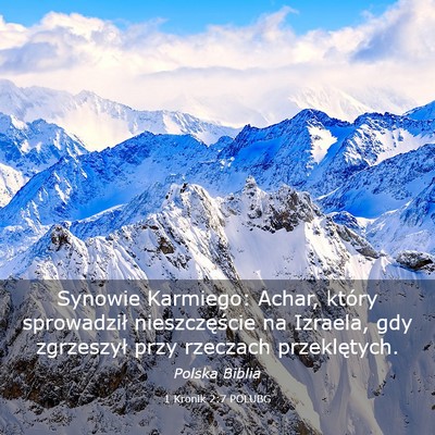 Picture 03 - 1 Kronik 2:7 POLUBG - Synowie Karmiego: Achar, który sprowadził - Bible Verse Picture