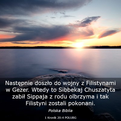 Picture 03 - 1 Kronik 20:4 POLUBG - Następnie doszło do wojny z Filistynami w - Bible Verse Picture