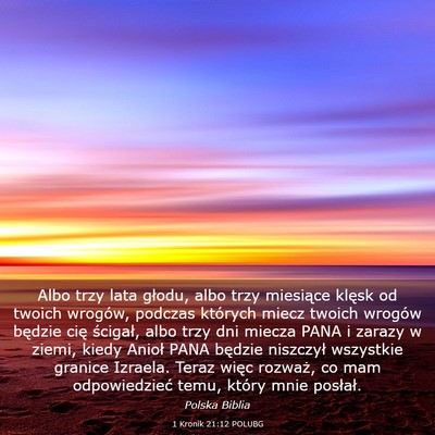 Picture 03 - 1 Kronik 21:12 POLUBG - Albo trzy lata głodu, albo trzy miesiące klęsk - Bible Verse Picture