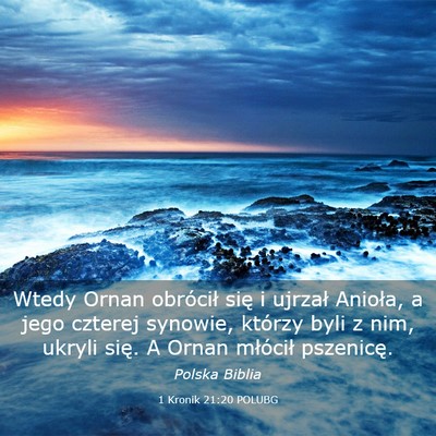 Picture 03 - 1 Kronik 21:20 POLUBG - Wtedy Ornan obrócił się i ujrzał Anioła, a - Bible Verse Picture