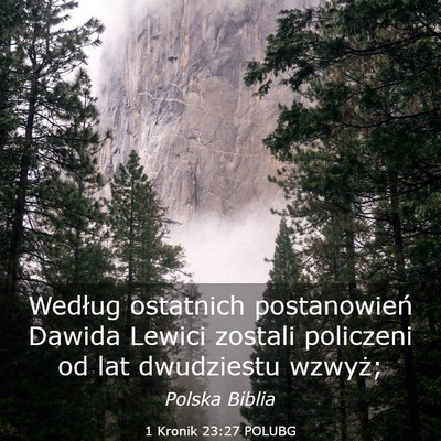 Picture 03 - 1 Kronik 23:27 POLUBG - Według ostatnich postanowień Dawida Lewici - Bible Verse Picture