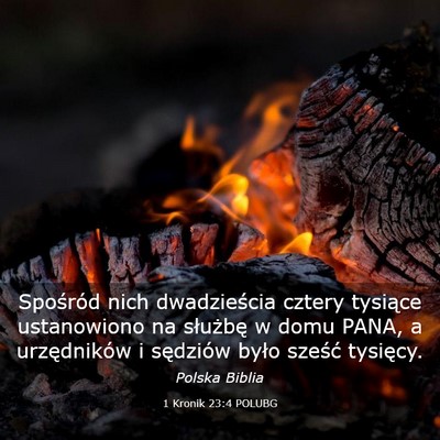 Picture 03 - 1 Kronik 23:4 POLUBG - Spośród nich dwadzieścia cztery tysiące - Bible Verse Picture