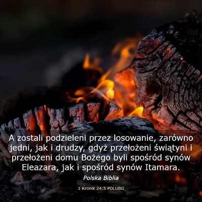 Picture 03 - 1 Kronik 24:5 POLUBG - A zostali podzieleni przez losowanie, zarówno - Bible Verse Picture
