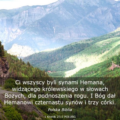 Picture 03 - 1 Kronik 25:5 POLUBG - Ci wszyscy byli synami Hemana, widzącego - Bible Verse Picture