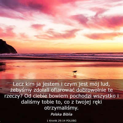 Picture 03 - 1 Kronik 29:14 POLUBG - Lecz kim ja jestem i czym jest mój lud, - Bible Verse Picture
