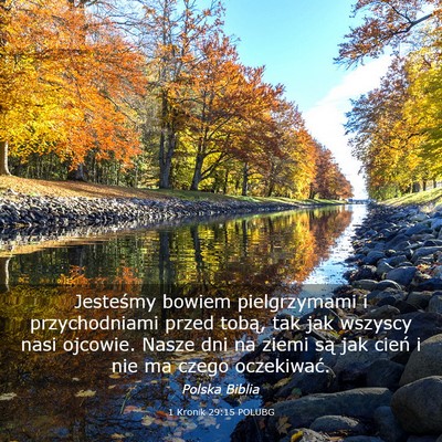 Picture 03 - 1 Kronik 29:15 POLUBG - Jesteśmy bowiem pielgrzymami i przychodniami - Bible Verse Picture