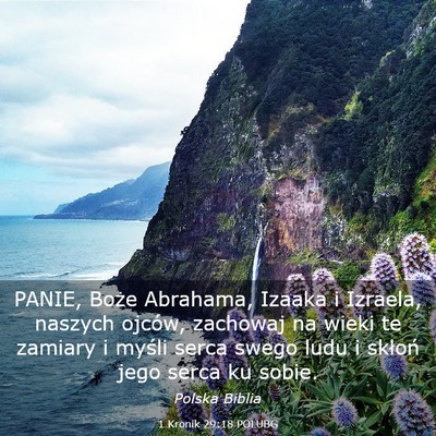Picture 03 - 1 Kronik 29:18 POLUBG - PANIE, Boże Abrahama, Izaaka i Izraela, naszych - Bible Verse Picture