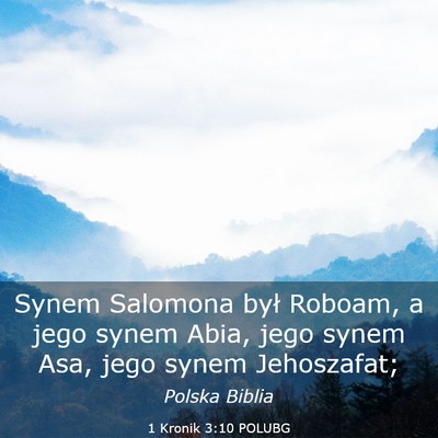 Picture 03 - 1 Kronik 3:10 POLUBG - Synem Salomona był Roboam, a jego synem Abia, - Bible Verse Picture