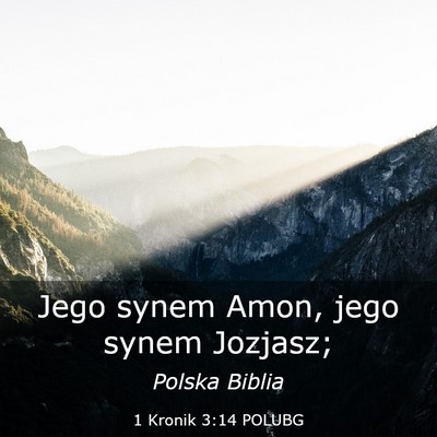 Picture 03 - 1 Kronik 3:14 POLUBG - Jego synem Amon, jego synem - Bible Verse Picture