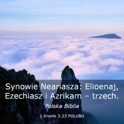 Picture 03 - 1 Kronik 3:23 POLUBG - Synowie Neariasza: Elioenaj, Ezechiasz i Azrikam - Bible Verse Picture
