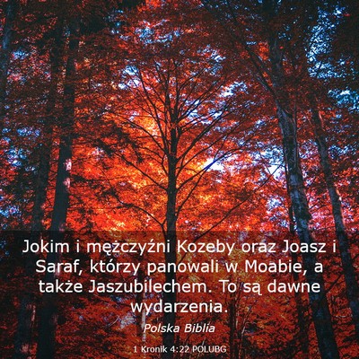 Picture 03 - 1 Kronik 4:22 POLUBG - Jokim i mężczyźni Kozeby oraz Joasz i Saraf, - Bible Verse Picture