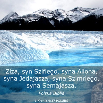 Picture 03 - 1 Kronik 4:37 POLUBG - Ziza, syn Szifiego, syna Allona, syna Jedajasza, - Bible Verse Picture