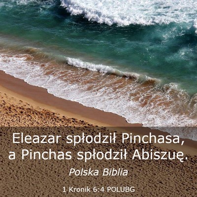 Picture 03 - 1 Kronik 6:4 POLUBG - Eleazar spłodził Pinchasa, a Pinchas spłodził - Bible Verse Picture
