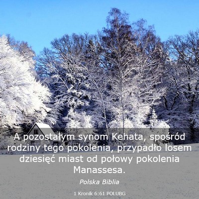 Picture 03 - 1 Kronik 6:61 POLUBG - A pozostałym synom Kehata, spośród rodziny - Bible Verse Picture
